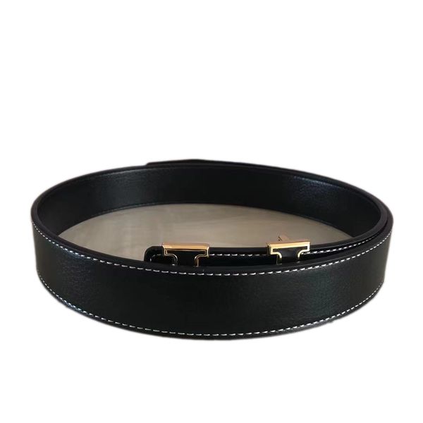 

belts womens belt mens waistband leather black waistbands women big gold h letter buckle men classic casual ceinture white box, Black;brown