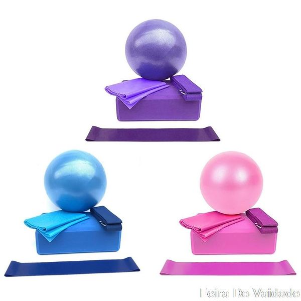

household yoga ball five-piece suit brick stretch belt latex pull towel elastic band resistance ring fitness balls