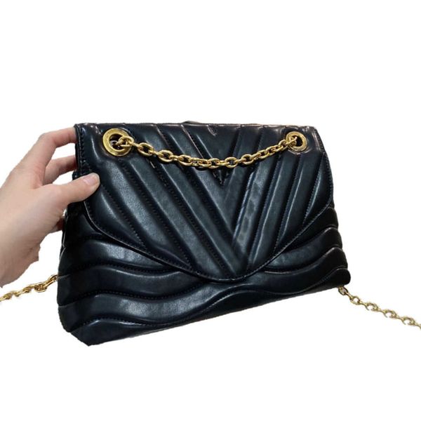 

women autumn zig zag chains crossbody bag quality designer bags classic messenger handbag fashion shoulder handbags leather purse multicolor