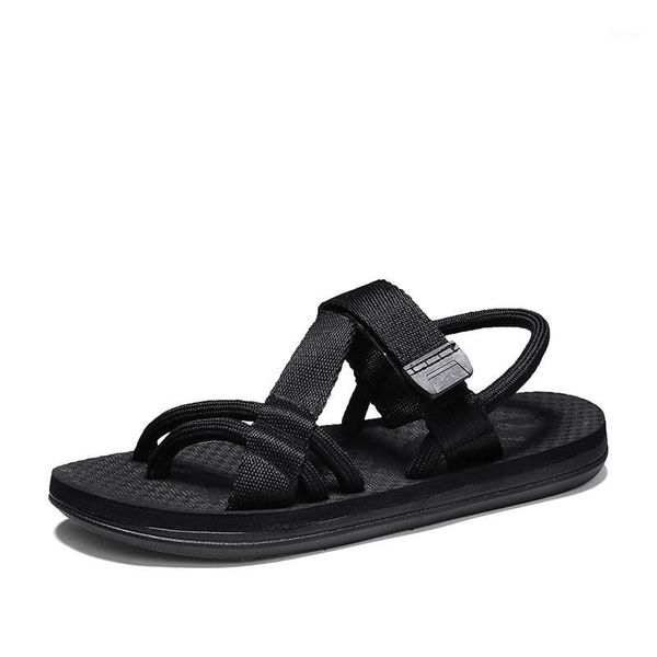 

men sandals summer beach shoes roma leisure breathable gladiator male flip flops zapatos hombre1, Black