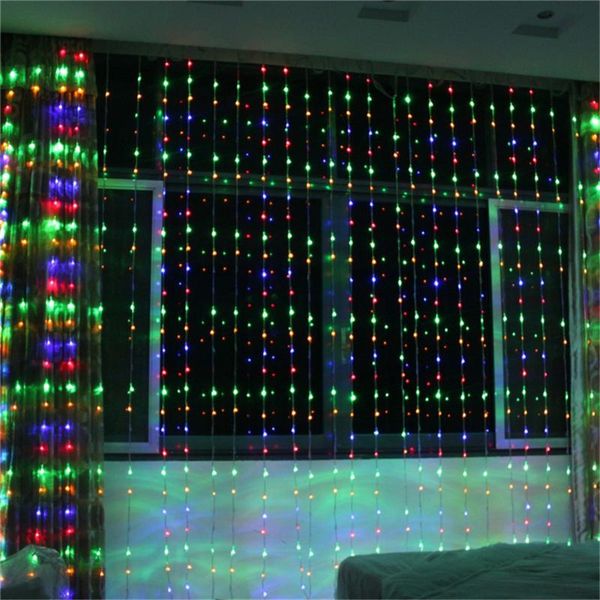 

strings 6x3m 640leds waterproof led waterfall icicle curtain string lights party holiday christmas light for wedding garden decoration
