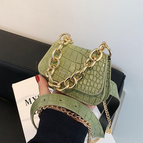 

evening bags crocodile pattern mini tote bag 2021 high-quality pu leather women's designer handbag small belt shoulder messenger