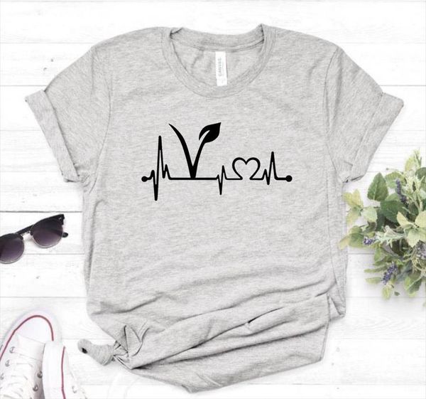 

vegetarian vegan heartbeat lifeline men and women funny lady girl tee hipster 6 colors drop ship hh 349, White;black