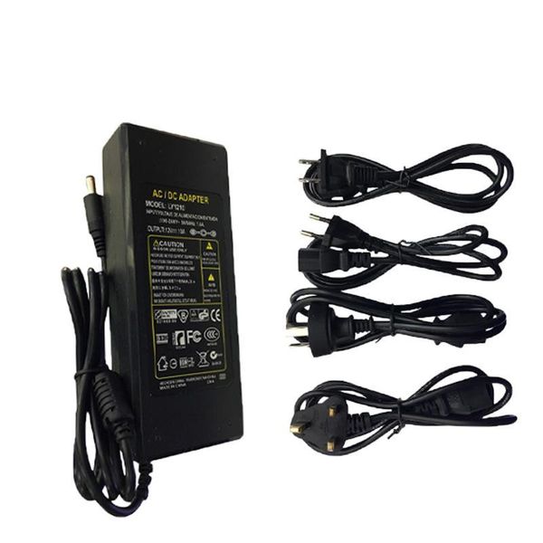 2021 Fonte de alimentação de comutação 110-240V AC DC 12V 2A 3A 4A 5A 6A 8A 10A 12.5A LIGHTA DE TRILHA DE LED 5050 3528 Adaptador de transformador Iluminação