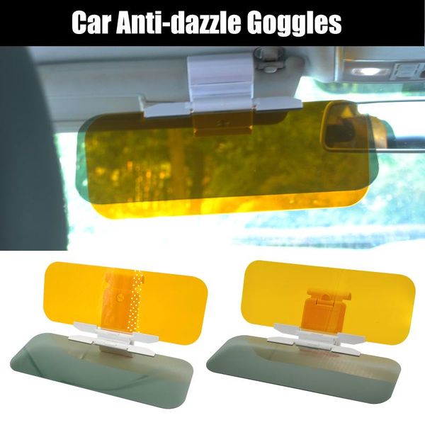

car sunshade 2 in 1 sun visor hd anti sunlight dazzling goggle day night vision driving mirror uv fold flip down for clear view