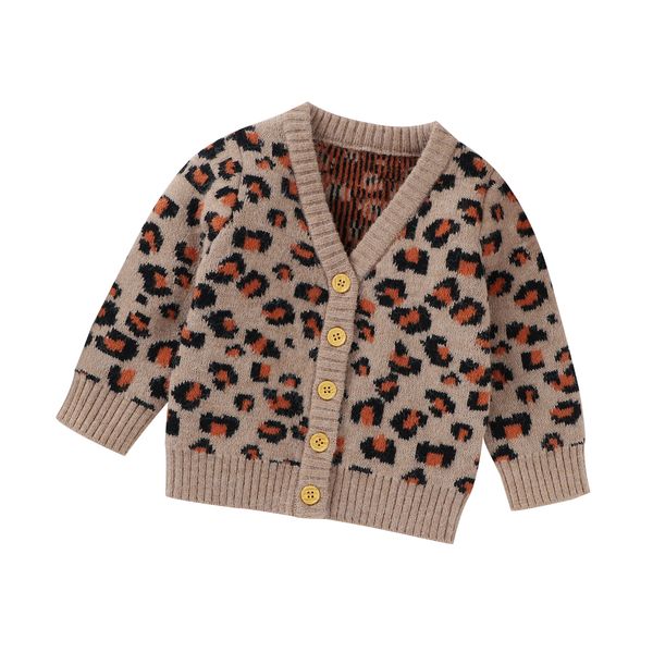 

baby sweater boys girls leopard print sweaters cardigans autumn causal toddler long sleeve knitwear jackets winter children, Blue;gray