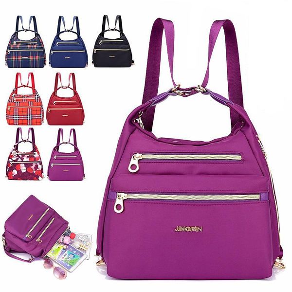 

diaper bags dual-purpose backpack women fashion bag anti-theft one-shoulder ladies double zipper female