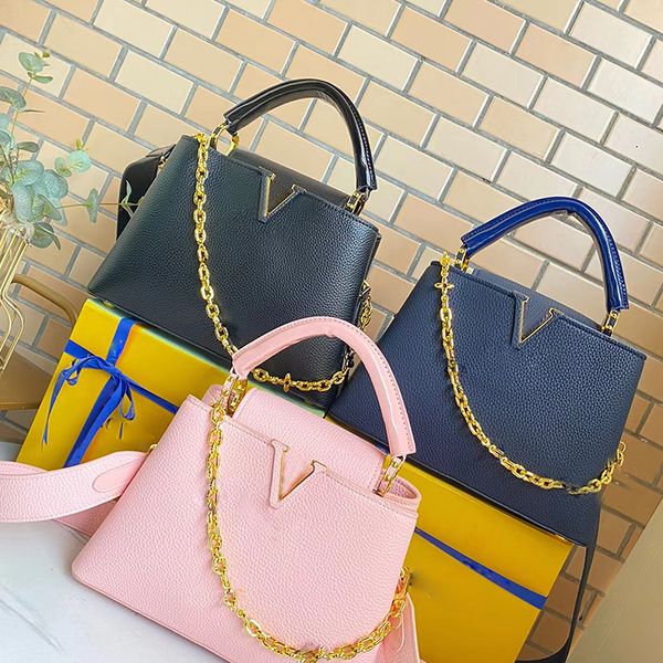 

women's new luxurys bag capucines bb handbag full grain taurillon cow leather high capacity handbags m59065 crossbody fashion designer