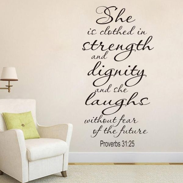 

wallpapers proverbs 31:25 wall art decal scripture bible verse decals