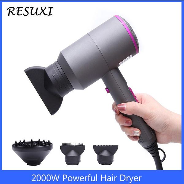 

powerful hair dryer 2000w overheating protection low noise blow professional and cold hairdryer styling tools electric brushes