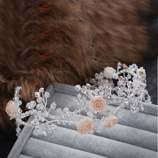 

hair clips & barrettes crystal tiara bridal accessories flower headbands for wedding quinceanera tiaras and crowns pageant diamante, Golden;silver