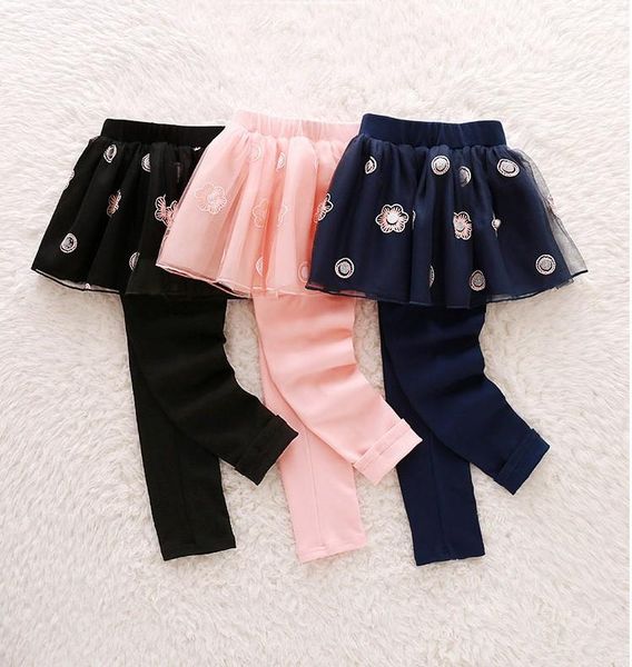 

trousers 2021 spring girls pants slim waist bloomers toddler gauze tracksuits leisure bubble leggings children clothing tiny cottons 2-8y, Blue