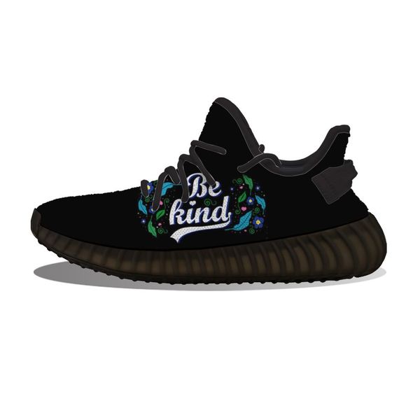 

diy custom be kind green flower running sho mh printed mens womens trainers outdoor sports sneakers