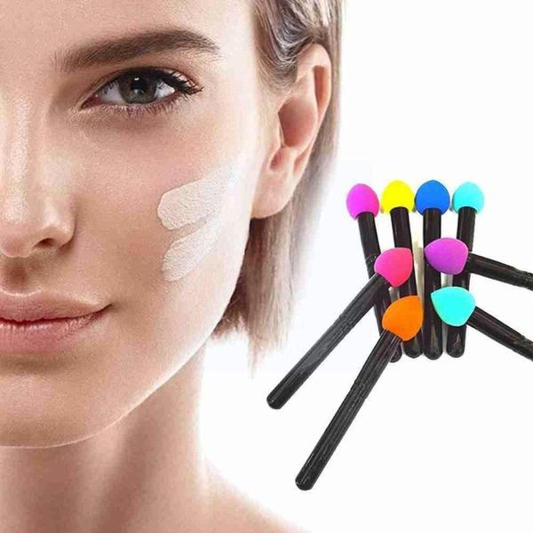 

sponges, applicators & cotton 1 pack of women's drop-like foundation sponge concealer puff brush handle with tool makeup face k1r2