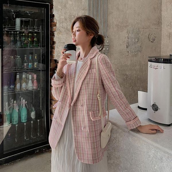 

women's suit blazer lattice jacket large size plus women clothes double-breasted blazers and jackets suits &, White;black