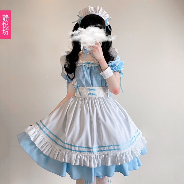 

luxury casual dresses blue make your cat lolita cosplay drs cos maid drs large, Black;gray