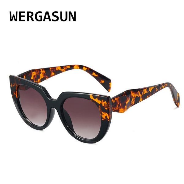 

outdoor eyewear wergasun est round cat eye sunglasses woman oversized female glasses gradient fashion brand women sun ladies uv400
