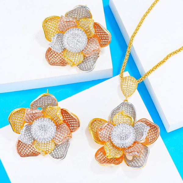 

earrings & necklace missvikki prong setting cz fashion 2pcs dangles set women blue zircon brincos boucle d'oreille, Silver
