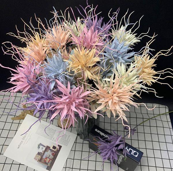 

decorative flowers & wreaths 5pcs/pack artificial night-blooming cereus bouquet for home plant wall decoration cereals wedding party diy gif