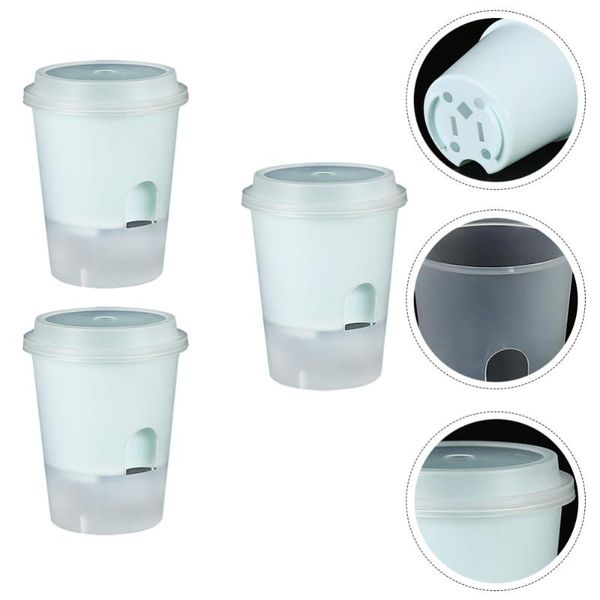 

planters & pots 3 sets double-layer water storage flower for garden