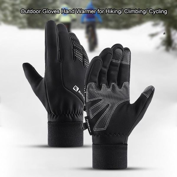 

cycling gloves hand warmer women sensitive screen touching bike mtb waterproof elastic cuffs design bicycle 2021, Black