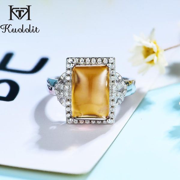 

cluster rings kuololit diaspore gemstone for women solid 925 sterling silver color change zultanite sultanite bride gifts fine jewelry, Golden;silver