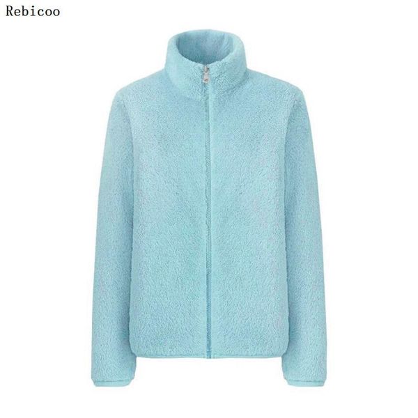 

women's hoodies & sweatshirts women fluffy fleece sweatshirt pullover winter casual turtleneck zipper female loose warm soft solid jum, Black