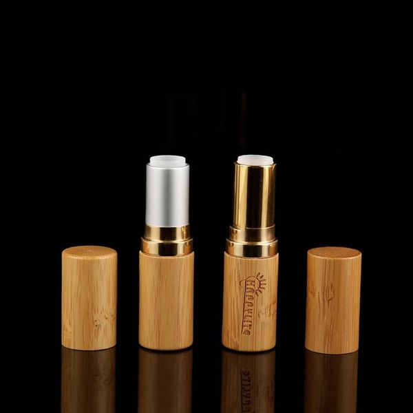 

storage bottles & jars wholesale nature cosmetic bamboo container lipstick tubes makeup empty tube customized logo service diy lip