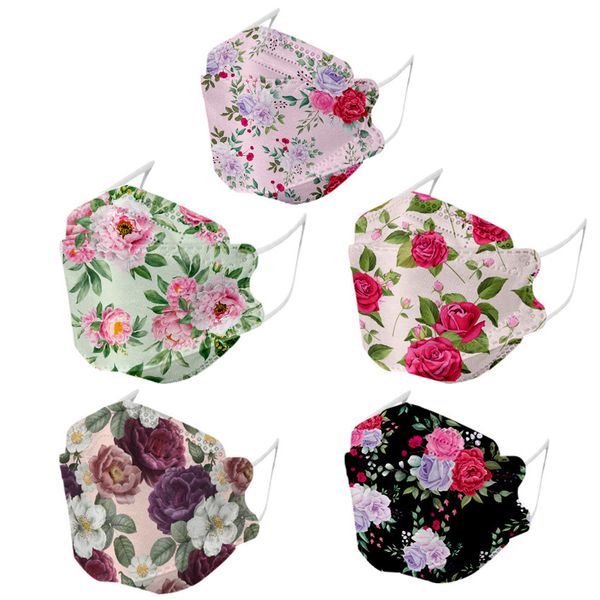 

custom logo kn94 spring floral print willow 10 fish mouth mask