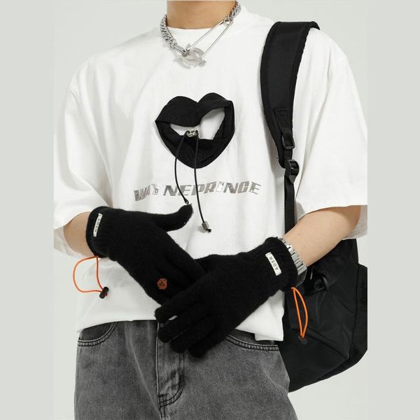 

men's t-shirts summer menswear korean loose letter short sleeve t-shirt male tee streetwear hip hop t shirts for man women, White;black