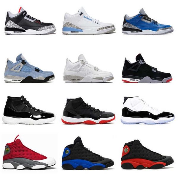 

mens basketball shoes 4s 4 university blue union neon bred fire red white cement 13 men sports women sneakers trainers with box
