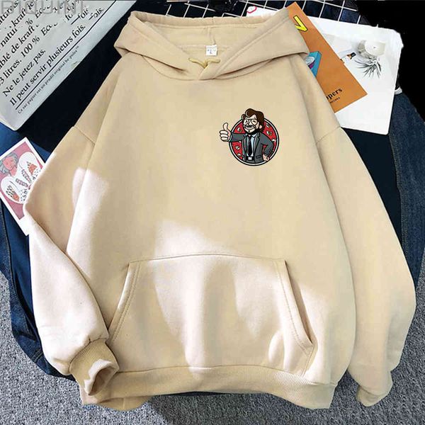

women hoodie funny cartoon female pullover harajuku fashion sweatshirts la casa de papel print hoodies movie money heist hoody a823, Black