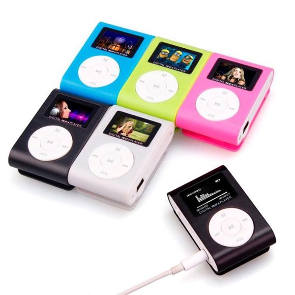 

mini mp3 player portable clip music support 32gb micro sd tf card lcd screen fashion sport walkman & mp4 players