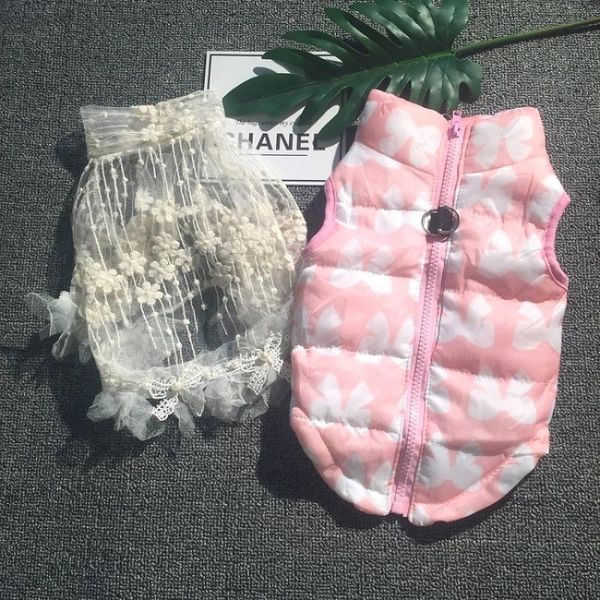 

dog apparel summer dress lace skirt winter vest coat jacket harness costume cat puppy clothing poodle pomeranian schnauzer outfit