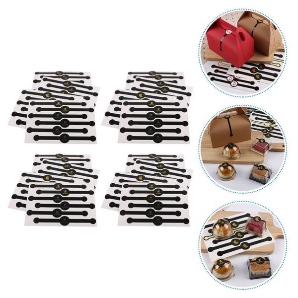 

gift wrap 20pcs label packing stickers long sealing box decal (random style)