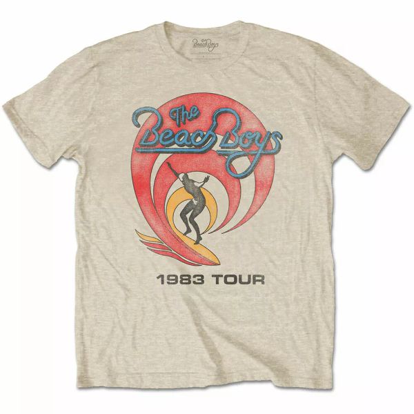 

The beach boys 1983 tour licensed tshirt men, White;black