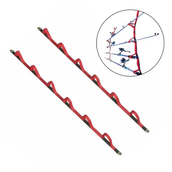 

boat fishing rods 2pcs rack webbing polypropylene overhead or wall racks pole storage system loops horizontal