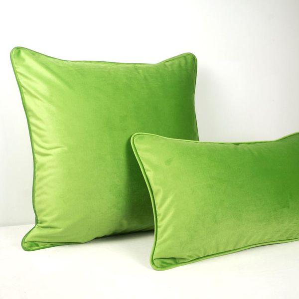 

cushion/decorative pillow piping design velvet cyan and green cushion cover case chair/sofa home decorative without stuffing