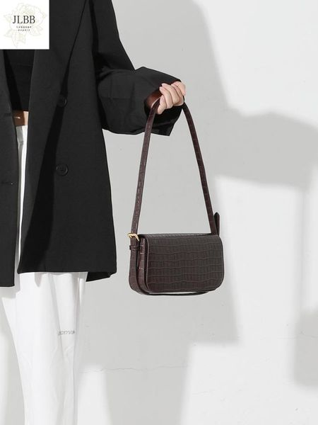 

totes genuine leather underarm bag women fashion handbag crocodile pattern shoulder female messenger