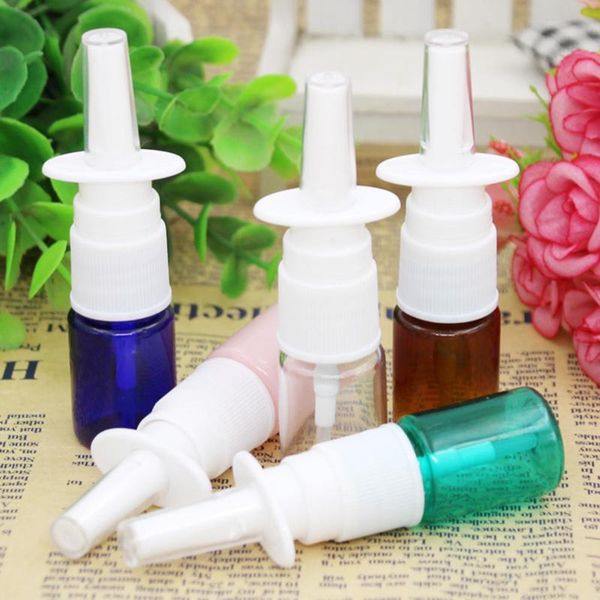 

5ml plastic nasal spray bottles liquid pump refillable bottle container direct injection sprayer cosmetic atomizer storage & jars