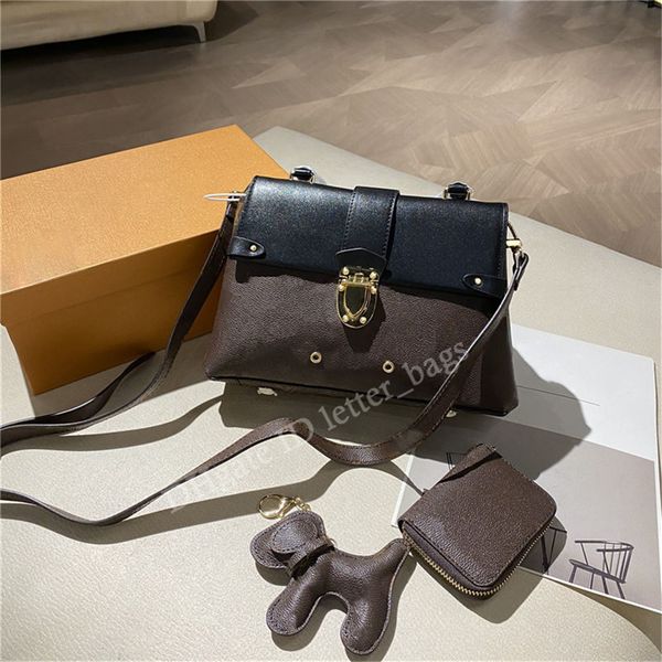 

famous women designer locks package handbags 2021 classic letter purse hardware hasp satchel bags lady fashion single handle cross body hand