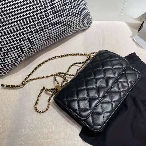

classic flap bag luxury big brand fashion lampskin handbag cf double chain original designer clutch women wallet made in france single shoul