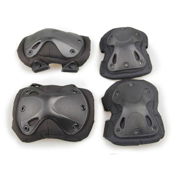 

elbow & knee pads eva high densitythicker sponge sport tpu skating roller protective gear cycling protect pad set, Black;gray
