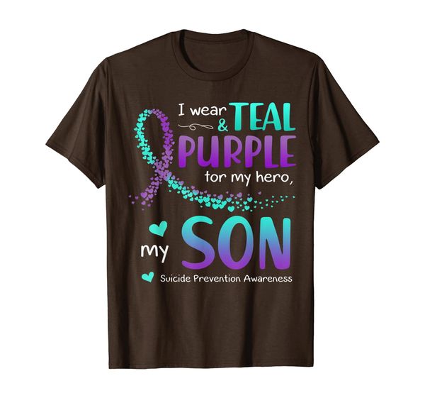 

I Wear Teal Purple For My Son Suicide Prevention T-Shirt, Mainly pictures