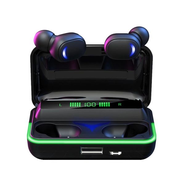 E10 TWS Spiel Headset Drahtlose Kopfhörer Niedrige Verzögerung Bluetooth HiFi Stereo Musik Ohrhörer mit Mikrofon Power Bank Kopfhörer