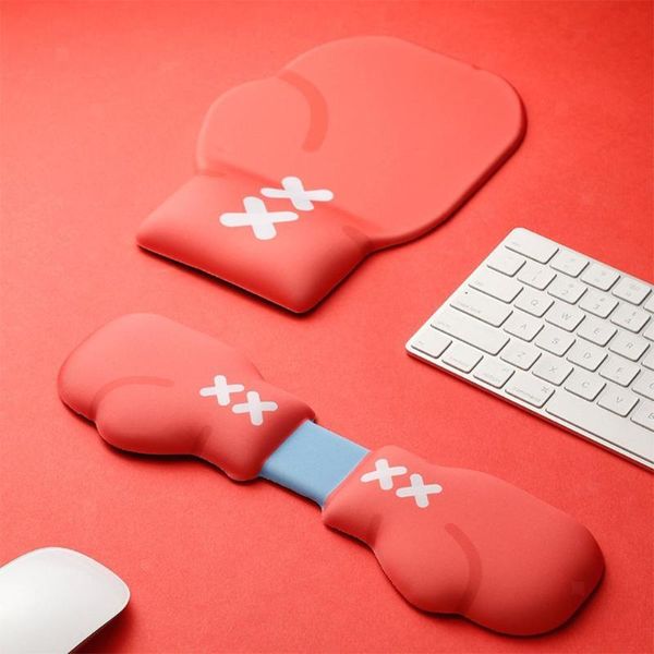 

mouse pads & wrist rests rest pad support for keyboard mousepad mice mat memory foam ergonomic silicone anti-slip office game pc lapmaus