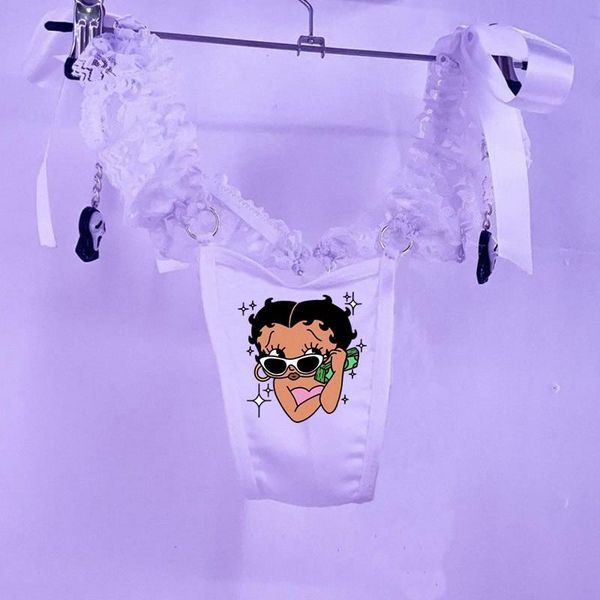 

women's panties 0aesthetic y2k harajuku kawaii gothic punk dark street hiphop, Black;pink