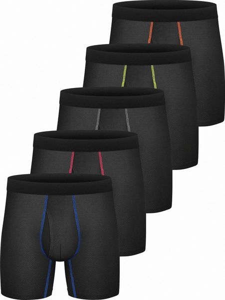 

men 5pcs boxer brief s9j3#, Black;brown