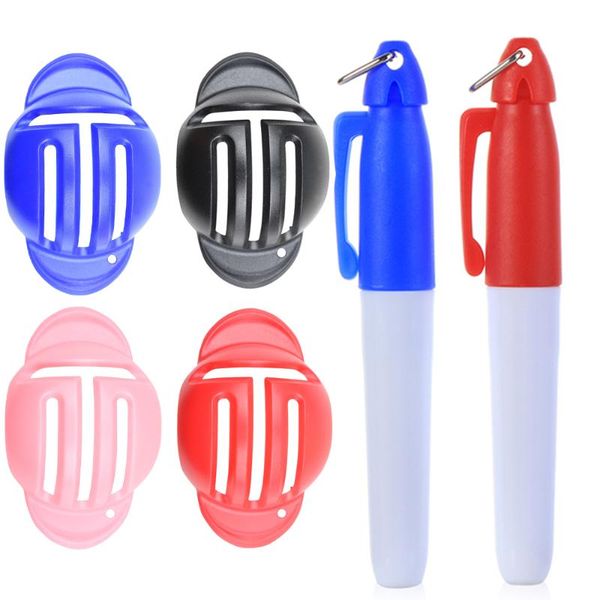

golf training aids ball triple track liner marker template drawing pen alignment marks tool sport outdoor