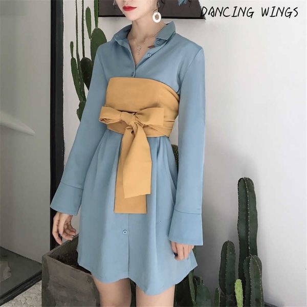 

women's shorts dancing wings medium long style chiffon female sleeves white shirt blouse lace up corset 7fjo, White;black